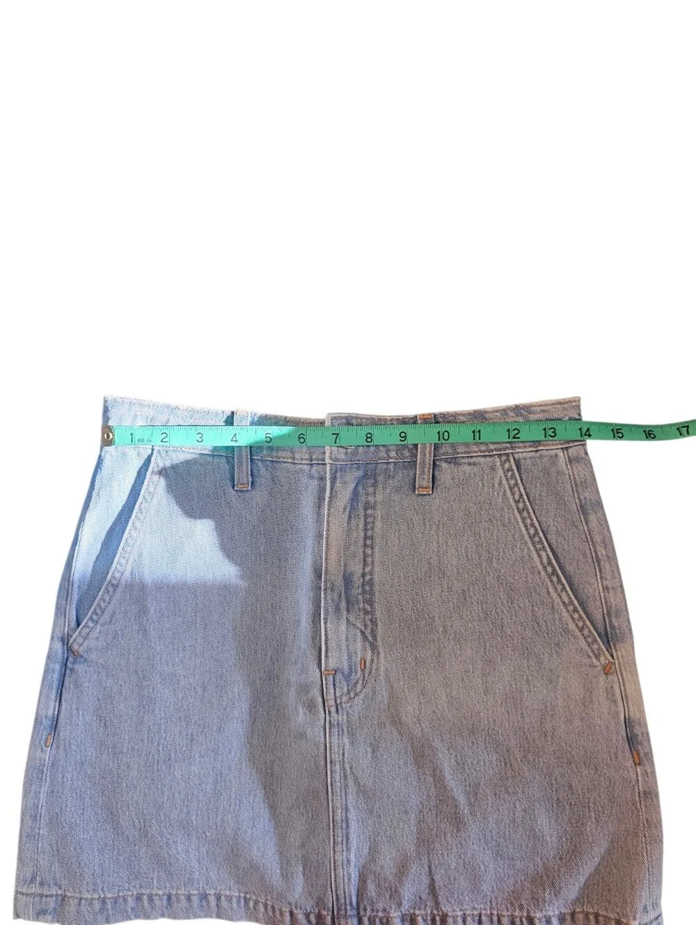 Derek Lam 10 Crosby Denim Mini Skirt With Trouser Pockets Size 26